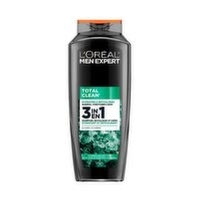 L'Oreal - Men Expert 3in1 Total Clean Shampoo, Conditioner & Body, 375 Millilitre
