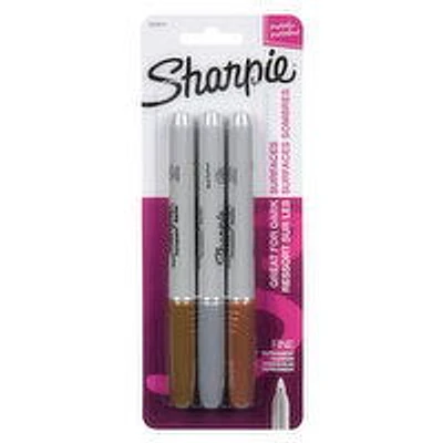 Sharpie - Fine Metallic Markers, 3 Each