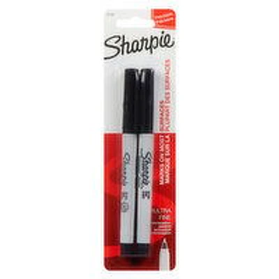 Sharpie - Ultrafine Point Marker Black, 2 Each