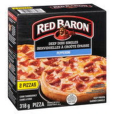 Red Baron - Deep Dish Pizza Singles, Pepperoni, 318 Gram