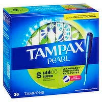 Tampax - Pearl Tampons Super Unscented, 36 Each
