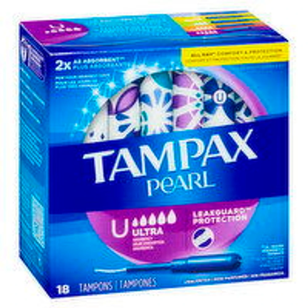 Tampax - Pearl Ultra, Unscented Pocket & Tampons, 18 Each
