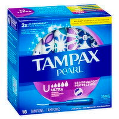 Tampax - Pearl Ultra, Unscented Pocket & Tampons, 18 Each