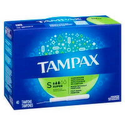 Tampax - Tampons Super - Unscented, 40 Each