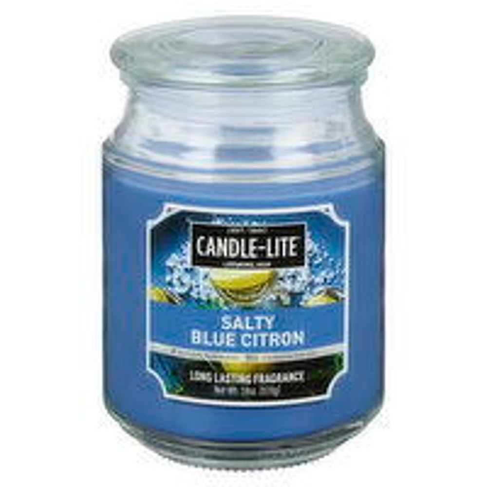 Candle-Lite - CndlLt Salty Blue Citron 18 oz Candl, 510 Gram