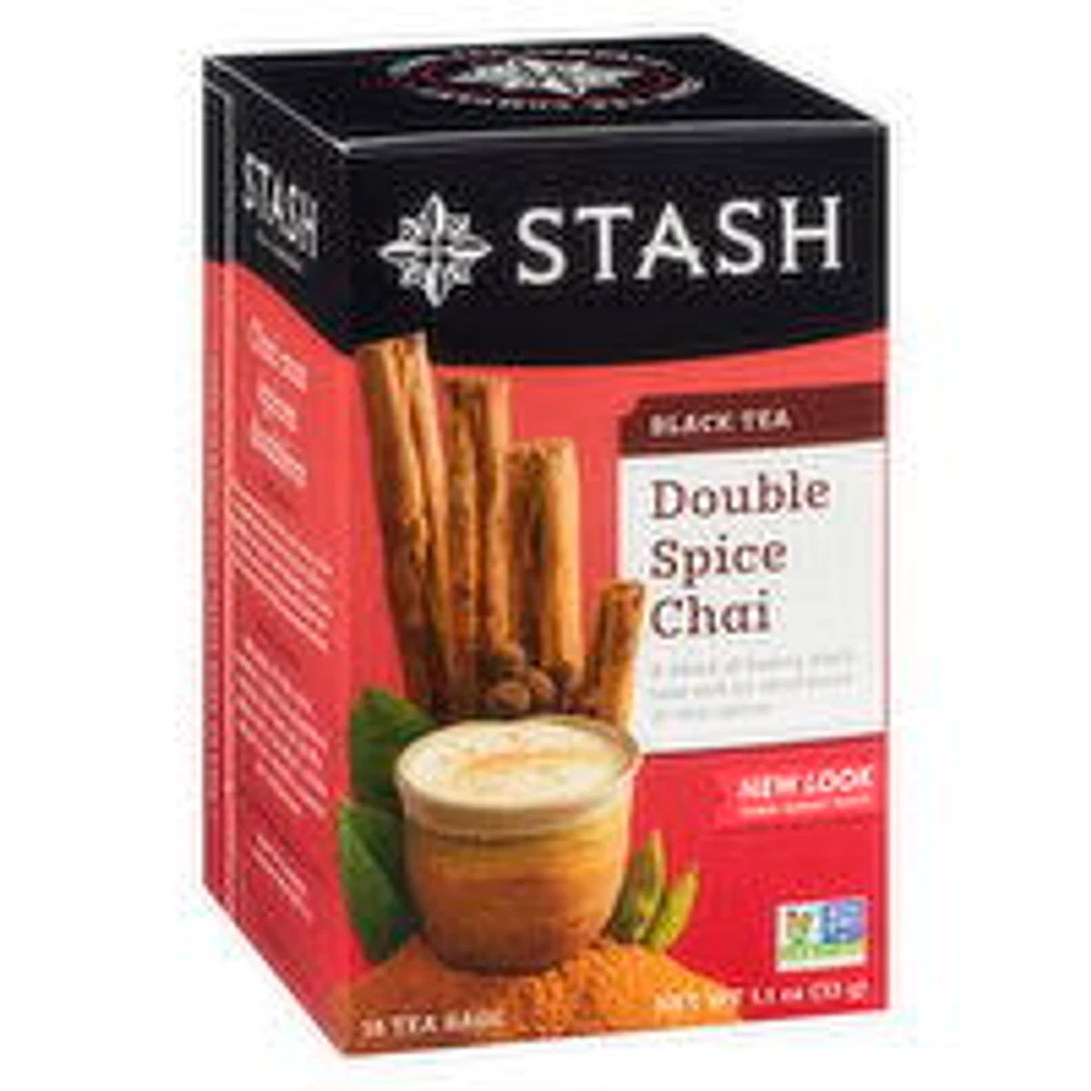 Stash - Black Tea Double Spice Chai, 18 Each