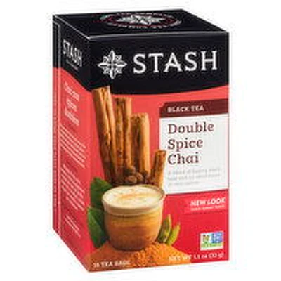 Stash - Black Tea Double Spice Chai, 18 Each