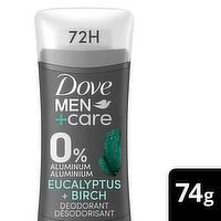 Dove - Men+Care Eucalyptus + Birch 0% Aluminum 48h Deodorant Stick, 74 Gram