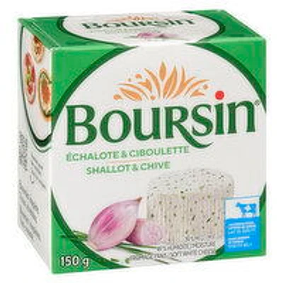 Boursin - Soft White Cheese, Shallot & Ciboulette, 150 Gram