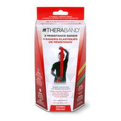 Theraband - Resistance Bands Exercise Tool - Beginner, 3 Each