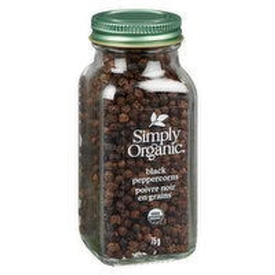 SIMPLY ORGANIC - Black Peppercorns, 75 Gram