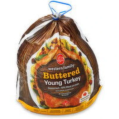 Western Family - Buttered Young Turkey Whole 5-7Kg, 1 Pound