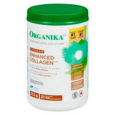 Organika - Enhanced Collagen, Chocolate, 252 Gram