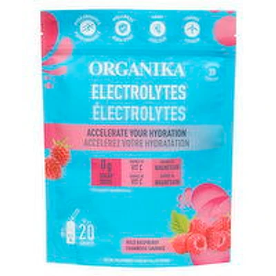 Organika - Electrolytes Powder Sachets, Wild Raspberry, 20 Each