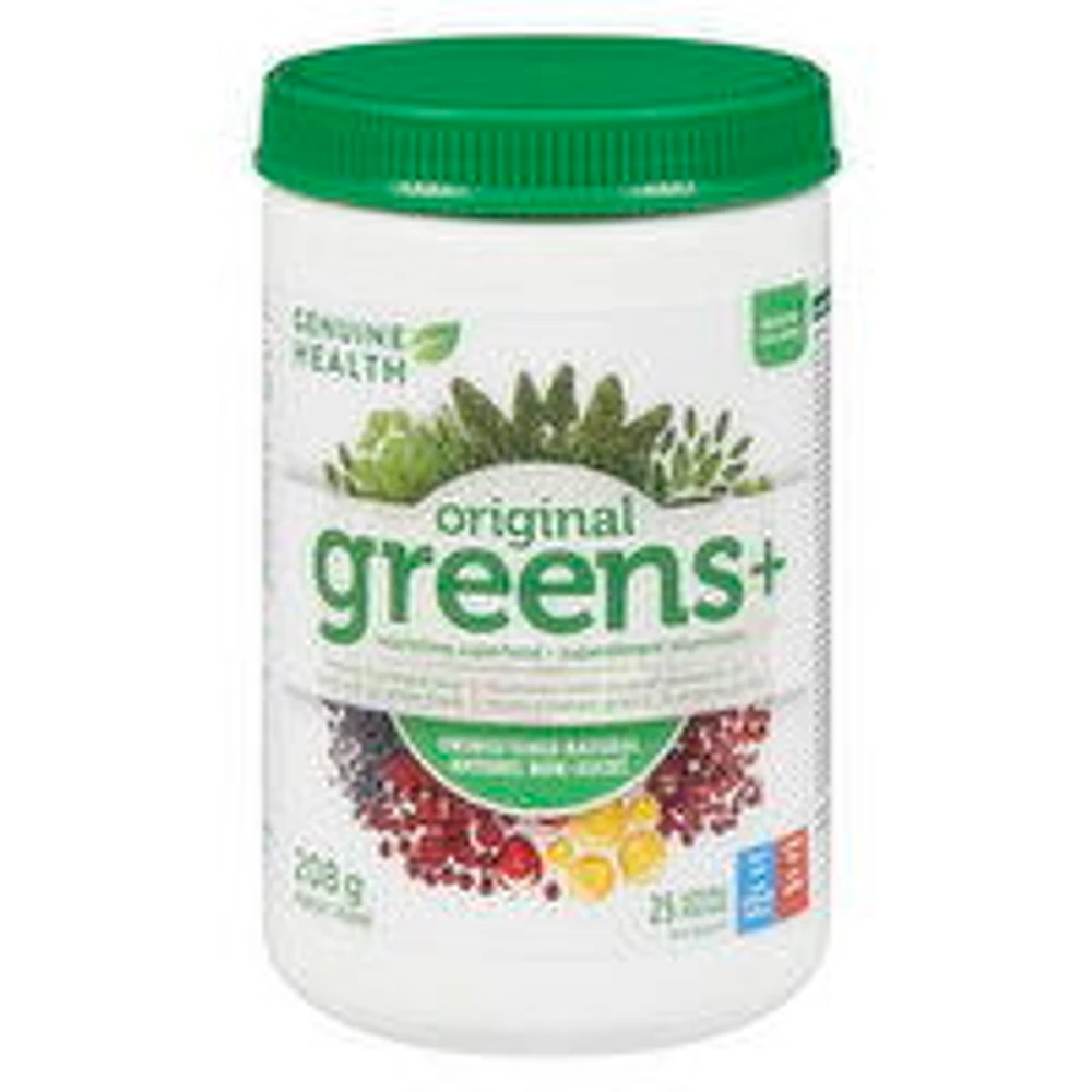 GENUINE HEALTH - Greens+ Original Superfood Powder, Unsweetened Natural, 208 Gram
