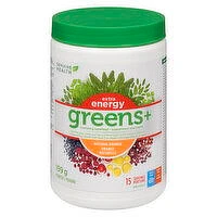 GENUINE HEALTH - Extra Energy Greens+ Superfood Powder, Natural Orange, 199 Gram