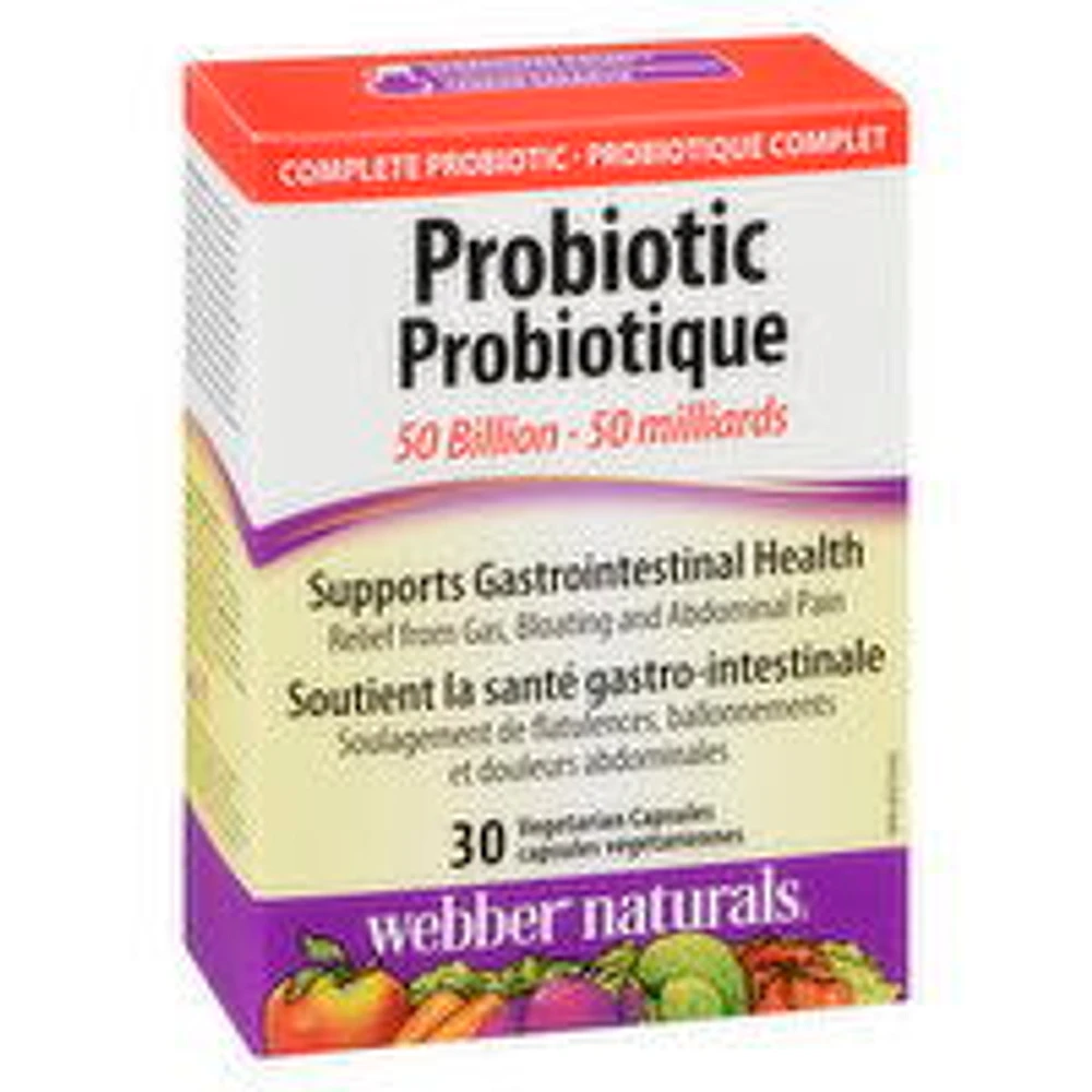 Webber Naturals - Probiotic Vitamin 50 Billion, 30 Each