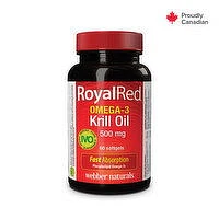 Webber Naturals - Royal Red Omega-3 Krill Oil 500mg, 60 Each