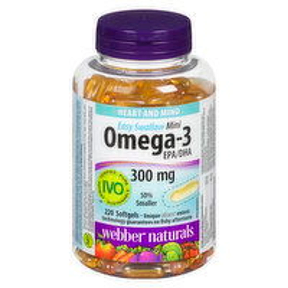 Webber Naturals - Easy Swallow Mini Omega-3 300mg, 220 Each