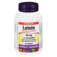 Webber Naturals - Lutein Vitamin 40mg with Zeaxnthin, 60 Each