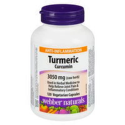 Webber Naturals - Turmeric Curcumin 600mg, 120 Each