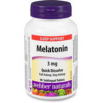 Webber Naturals - Melatonin 3mg, 90 Each
