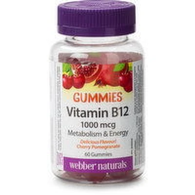 Webber Naturals - Gummies - Vitamin B12 1000mcg, 60 Each
