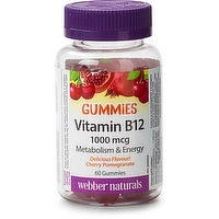 Webber Naturals - Gummies - Vitamin B12 1000mcg, 60 Each