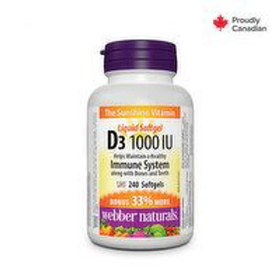 Webber Naturals - Vitamin D3 1000 IU, 240 Each