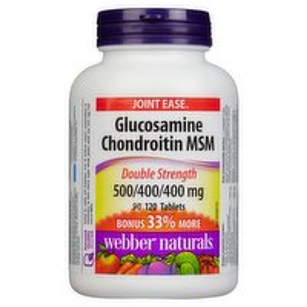 Webber Naturals - Glucosamine Chondroitin MSM, 120 Each