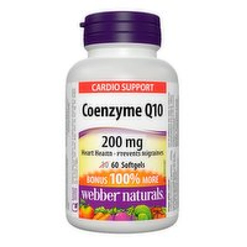 Webber Naturals - Coenzyme Prevents Migraines Q10 200mg, 60 Each