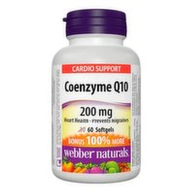 Webber Naturals - Coenzyme Prevents Migraines  Q10 200mg, 60 Each