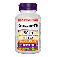 Webber Naturals - Coenzyme Prevents Migraines  Q10 200mg, 60 Each