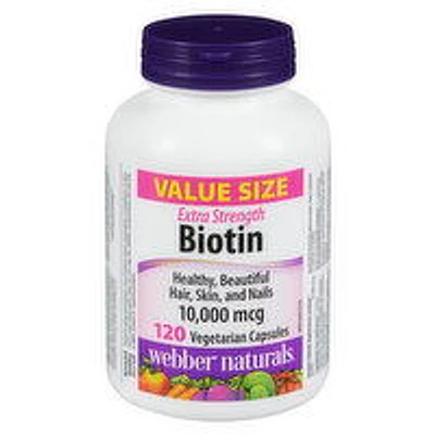 Webber Naturals - Biotin 10,000mcg Value Size, 120 Each