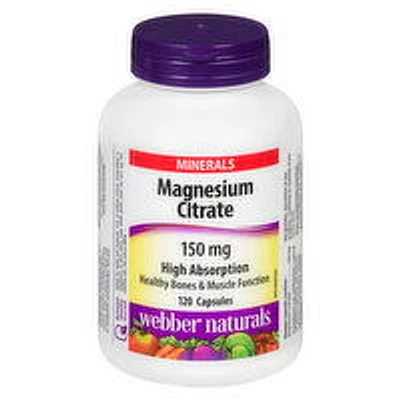 Webber Naturals - Magnesium Citrate 150mg, 120 Each