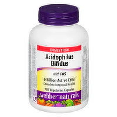 Webber Naturals - Acidophilus Bifidus with FOS, 180 Each
