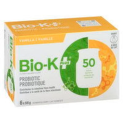 BIO-K+ - Fremented Milk Vanilla, 6 Each