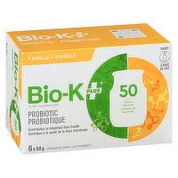 BIO-K+ - Fremented Milk Vanilla, 6 Each