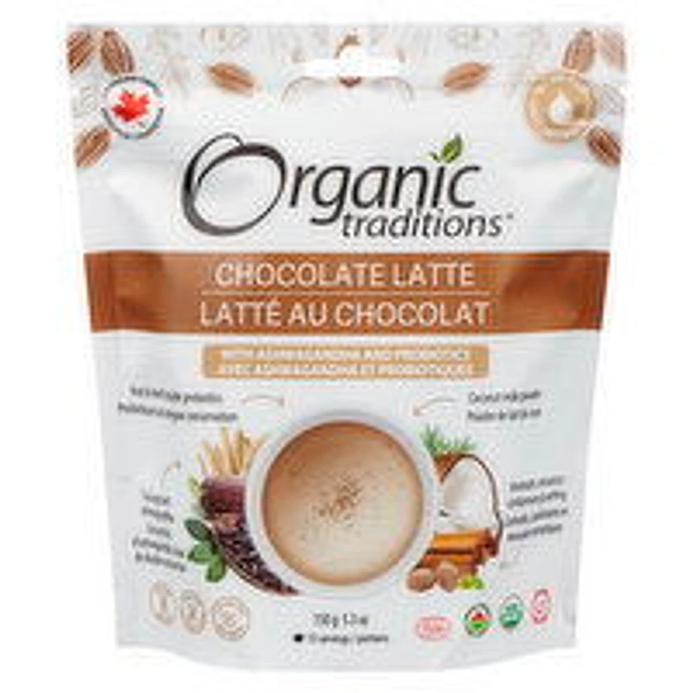 Organic traditions - Chocolate Latte with Ashwangandha and Probiotics, 150 Gram