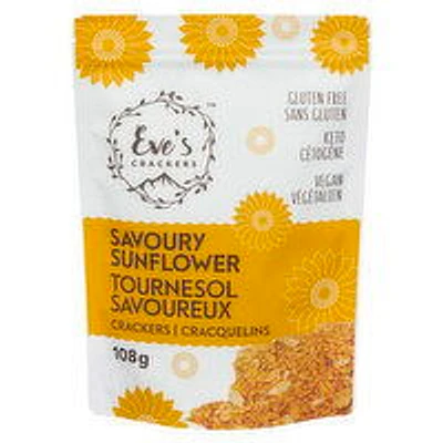 Eve's Crackers - Eves Crackers GF Savoury Sunflower, 108 Gram