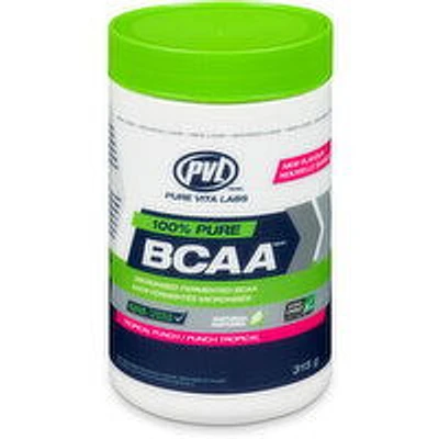 PVL PURE BCAA - 100% Micronized Fermented BCAA Tropical Punch, 315 Gram