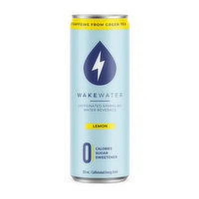 WakeWater - Caffeinated Sparkling Water Lemon, 355 Millilitre