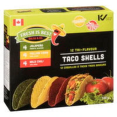 Fresh is Best - Taco Shells Tri-Flavour, 12 Each
