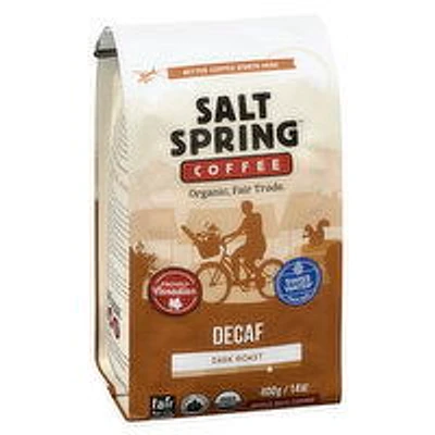 Salt Spring Coffee - Swiss Water Decaf Coffee Dark Roast, 400 Gram