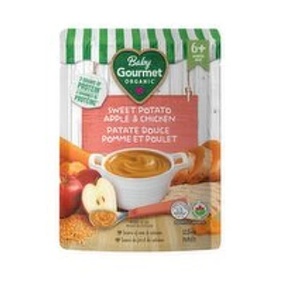 Baby Gourmet - Organic Baby Food - Sweet Potato Apple & Chicken, 128 Millilitre