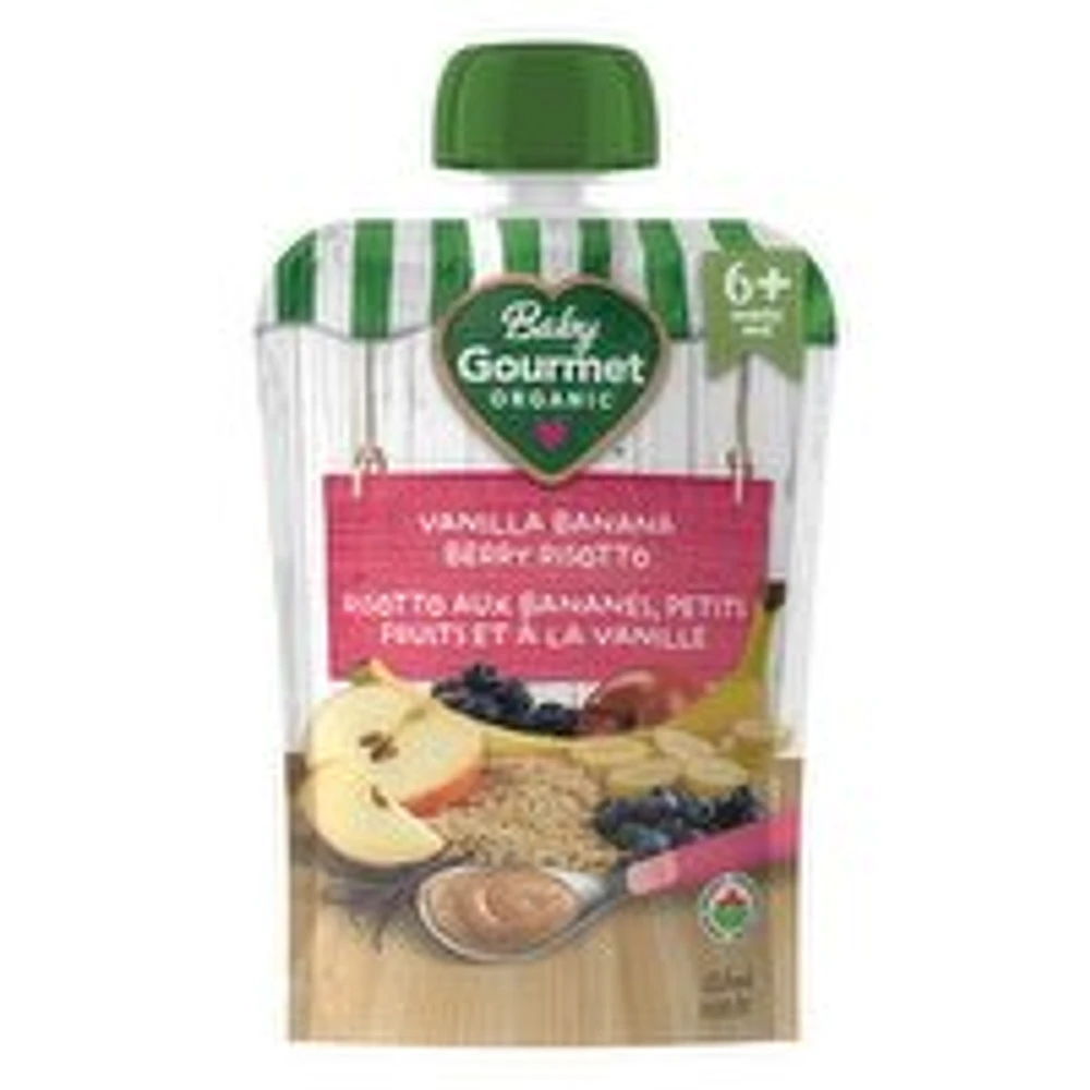 Baby Gourmet - Organic Baby Food - Vanilla Banana Berry Risotto, 128 Millilitre