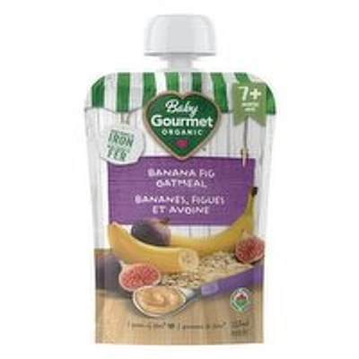 Baby Gourmet - Organic Baby Food - Banana, Apple, Fig & Oatmeal, 128 Millilitre