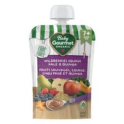 Baby Gourmet - Organic Baby Food- Wildberry Rhubarb Kale & Quinoa, 128 Millilitre