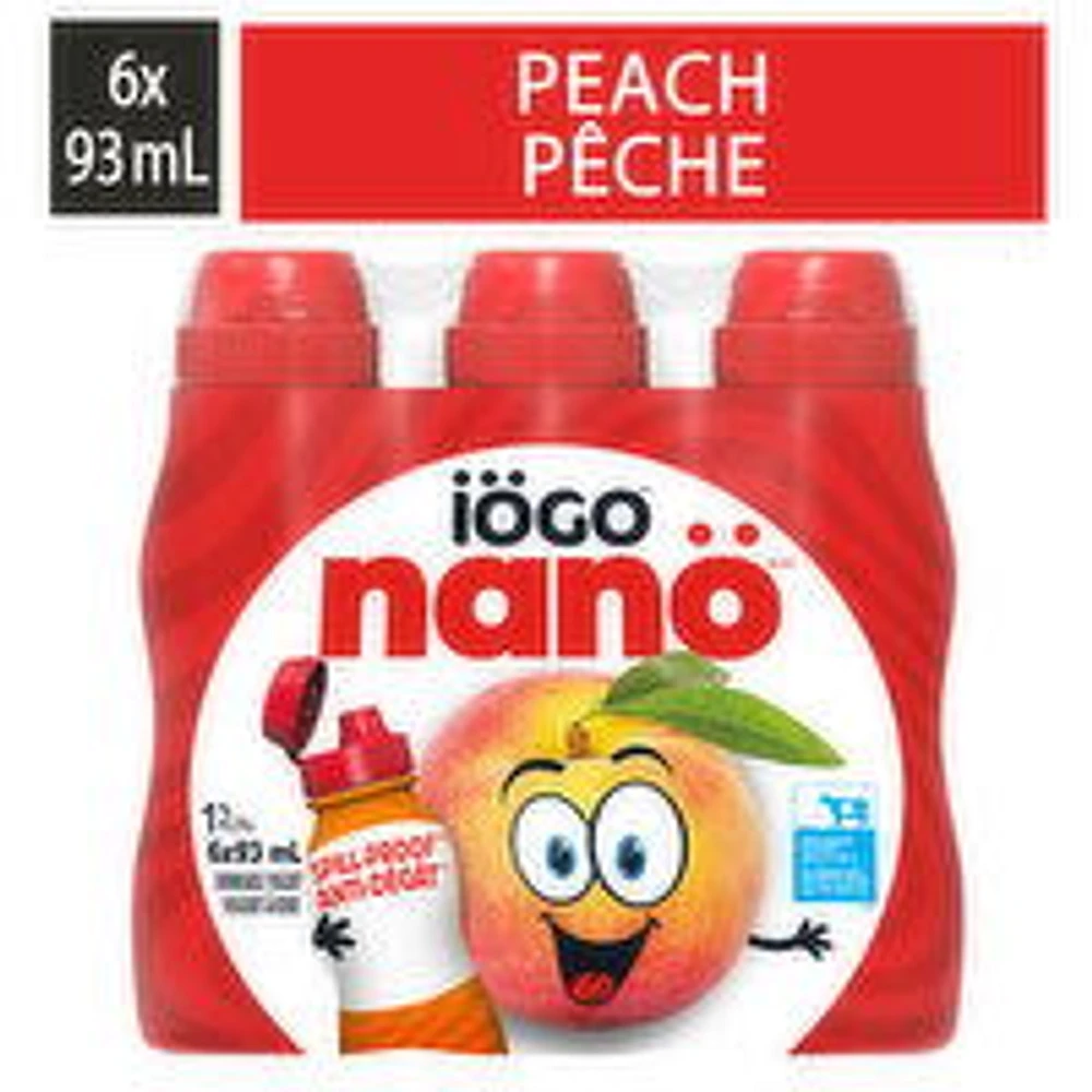 IOGO - Drinkable Peach Yogurt 1%, 6 Each