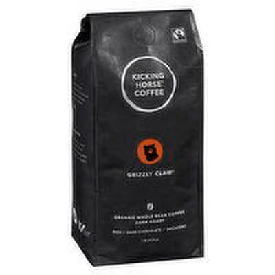 Kicking Horse - Organic Whole Bean Coffee, Grizzly Claw, Dark Roast, 454 Gram